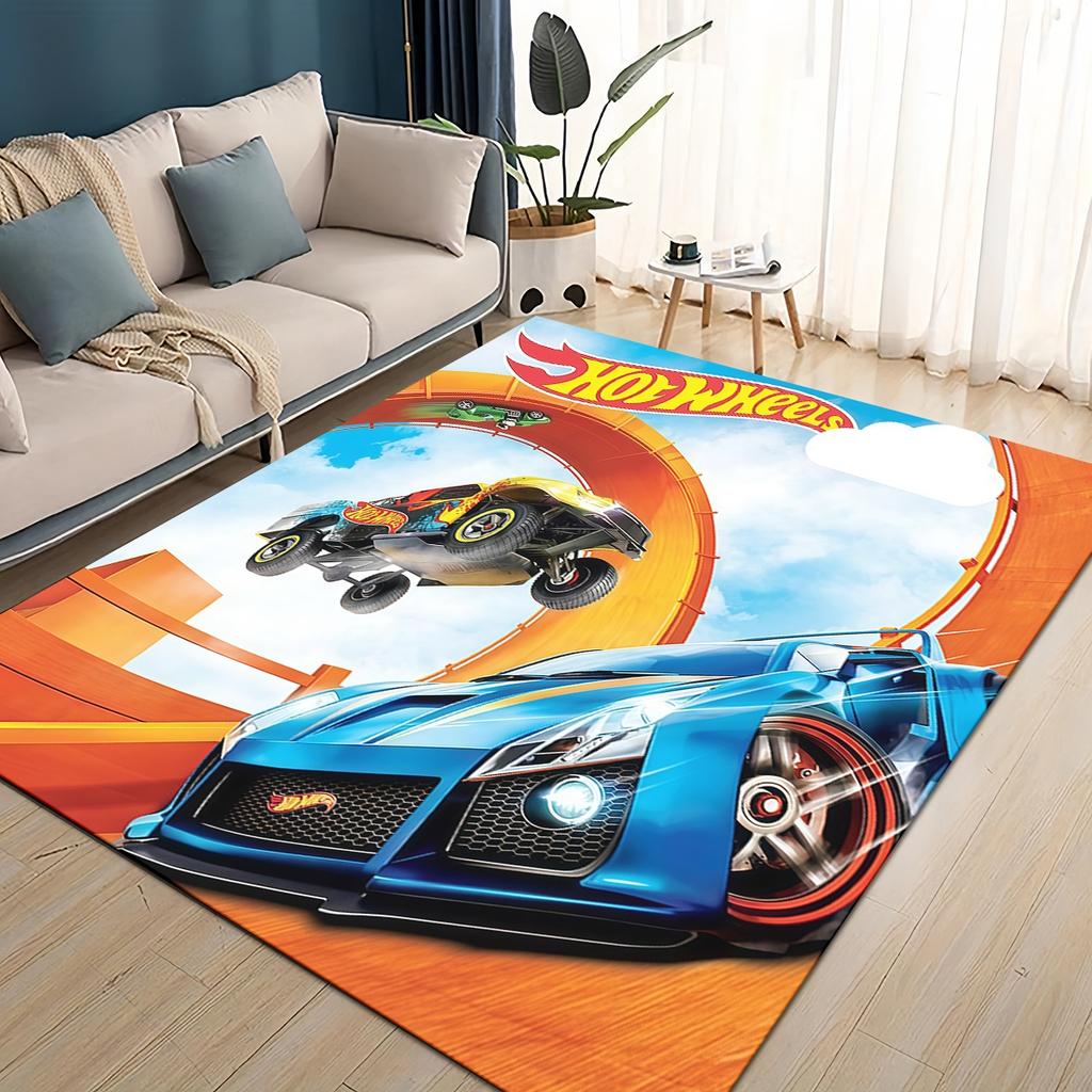 Hot Wheels 27 Style New Racing Car Cartoon Carpet Rug for Living Room Bedroom Home Sofa Decoration,Kids Play Non-slip Floor Mat