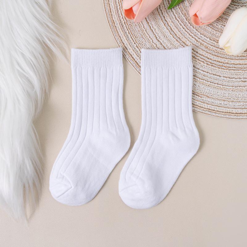 Baby Boys Girls Socks Breathable Toddlers Kids Short Socks Solid Soft Cotton Stripe Infant Princess Cute Socks For 0-8Years