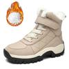 New Winter Women Boots Warm Plush Mid-Calf Women's Snow Boots Lace-up Outdoor Waterproof Hiking Boots Chaussures Femme Size 44