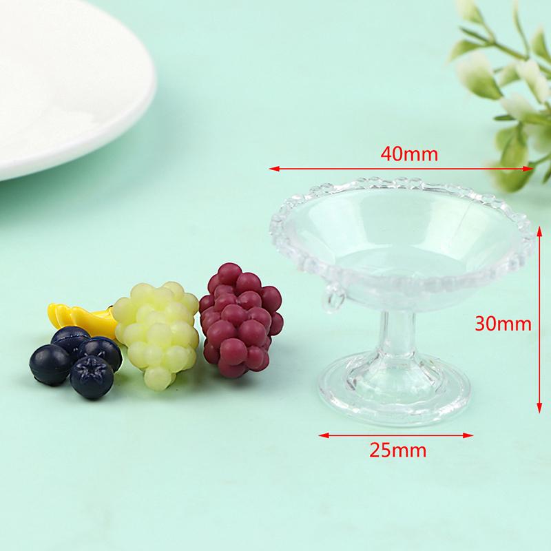 

VP 1Set new 1:12 Dollhouse Miniature Dessert Pan Cake Stand Fruit Tray W/Fruit Simulation Ornament Model House Decor Toy