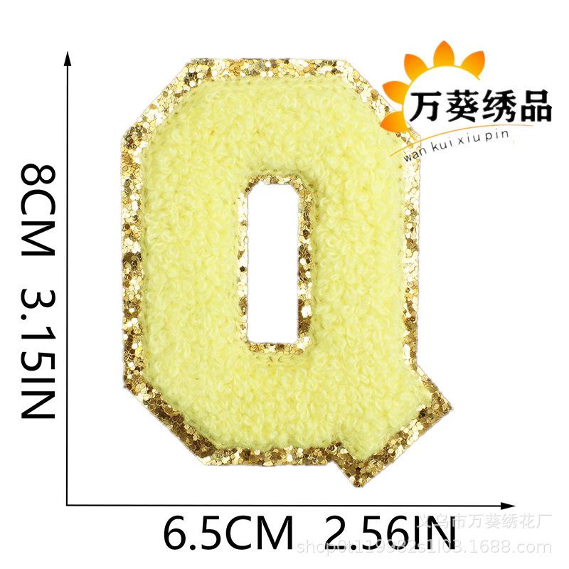 Towel Embroidery English Letter Embroidery Cloth Sticker Smiley Face Patch Sticker Ironing Chenille Rainbow Love Lightning Embroidery Sticker