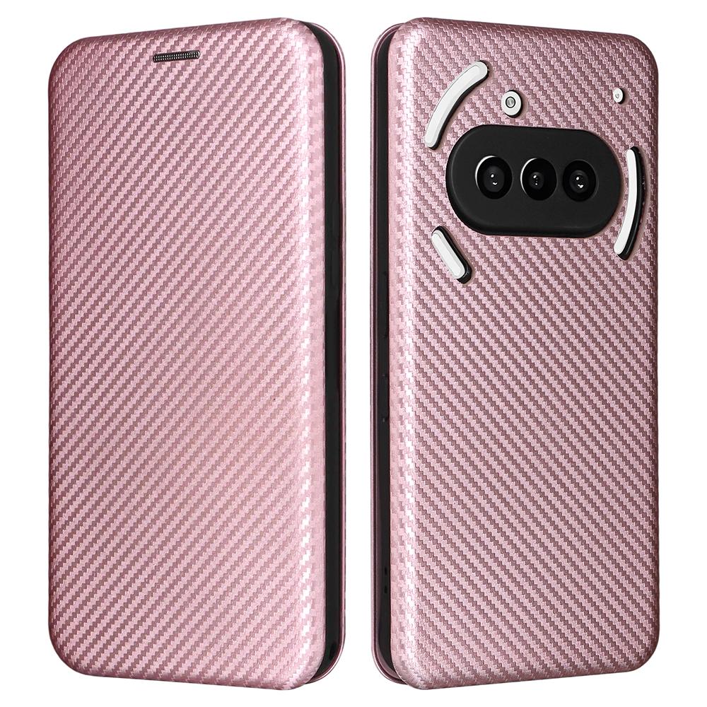 For Nothing Phone (3a) Case Carbon Fiber Texture Drop-Proof PU Leather Phone Cover