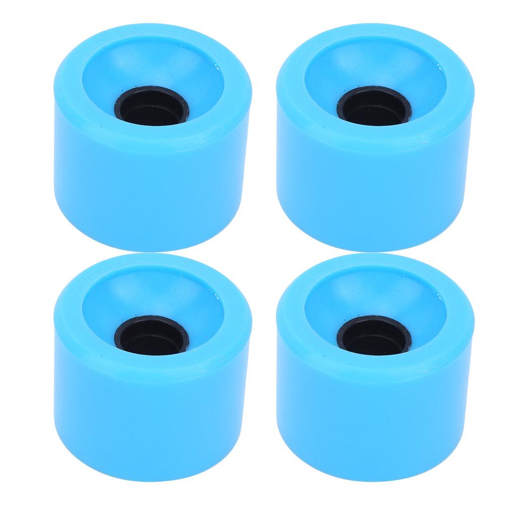 4PCS Set Skateboard High Elastic Colorful PU Wheel Accessory for Most SkateboardsBlue