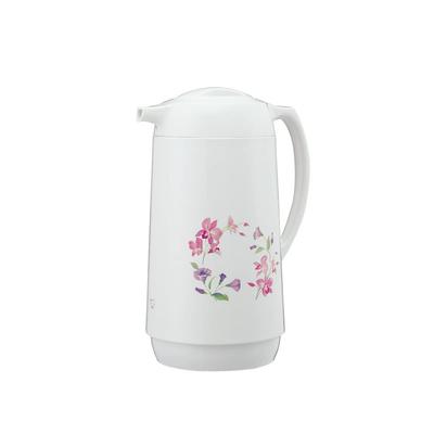 Pot en verre à main Pot Goutte à café OK Délicieux Isolation Guirlande Fleur 1.0L Chaud/Froid AG-KE10-FW