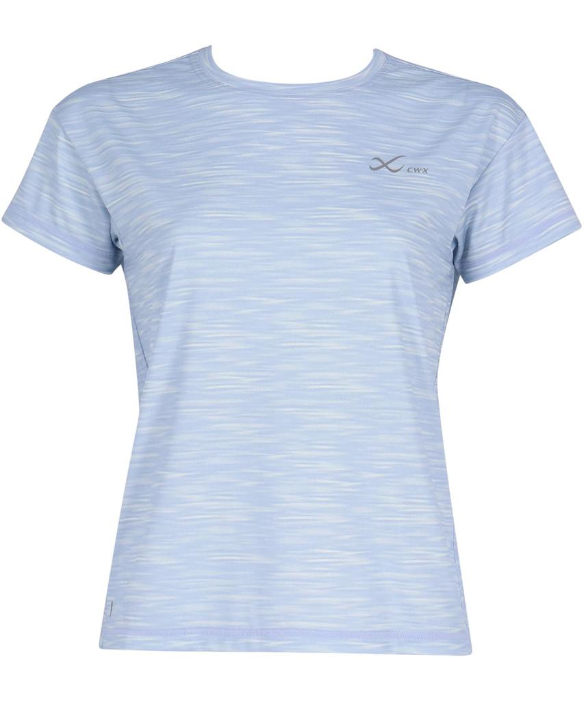 Lightweight Running Short DLY155 BU L CW-X/Wacoal Women's Shirt, Sleeve, 3/4 Sleeve, U-Neck, Moisture-Wicking, Quick-Drying (Main Body),