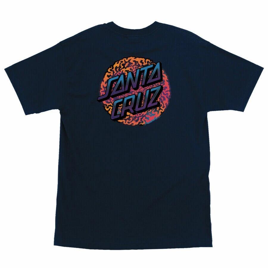 Santa Cruz OBSCURE DOT Skateboard T Shirt NAVY XXXXL