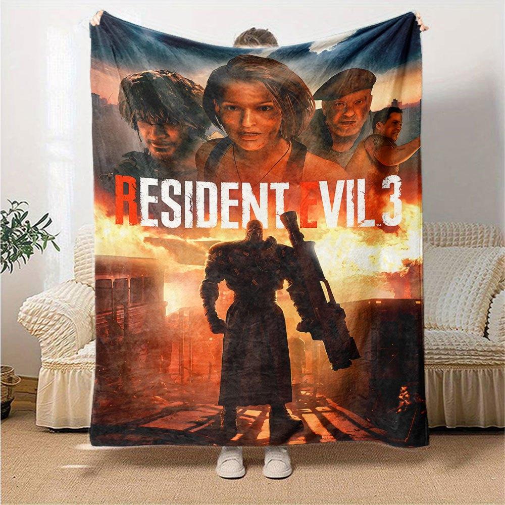 1pc Resident Evil 13 Blanket Soft Warm Throw for Home, Office, Travel All Season Cozy Bedding Gift, Office Cozy Accessor