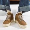 Thick Sole Height Increasing High Top Canvas Men's Shoes Spring Autumn Student Sporty Casual Korean Vintage Trendy Sneakers