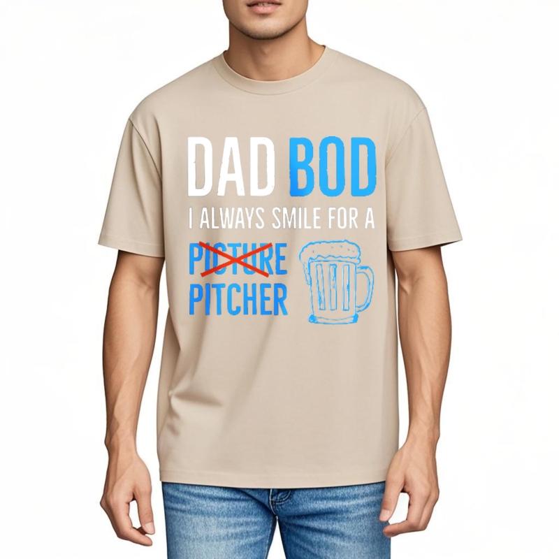 Unisex Tshirt Soft summer t shirt Black New Tee Dad Bod I Always Smile For A Pitcher Comfort For man Tee shirt Breathable Tee