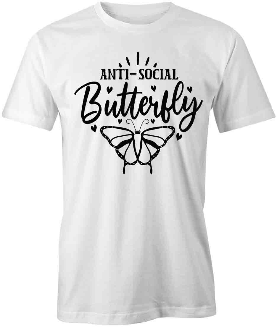 ANTI-SOCIAL BUTTERFLY TShirt Tee Short-Sleeved Cotton CLOTHING S1WSA294 XXXXL