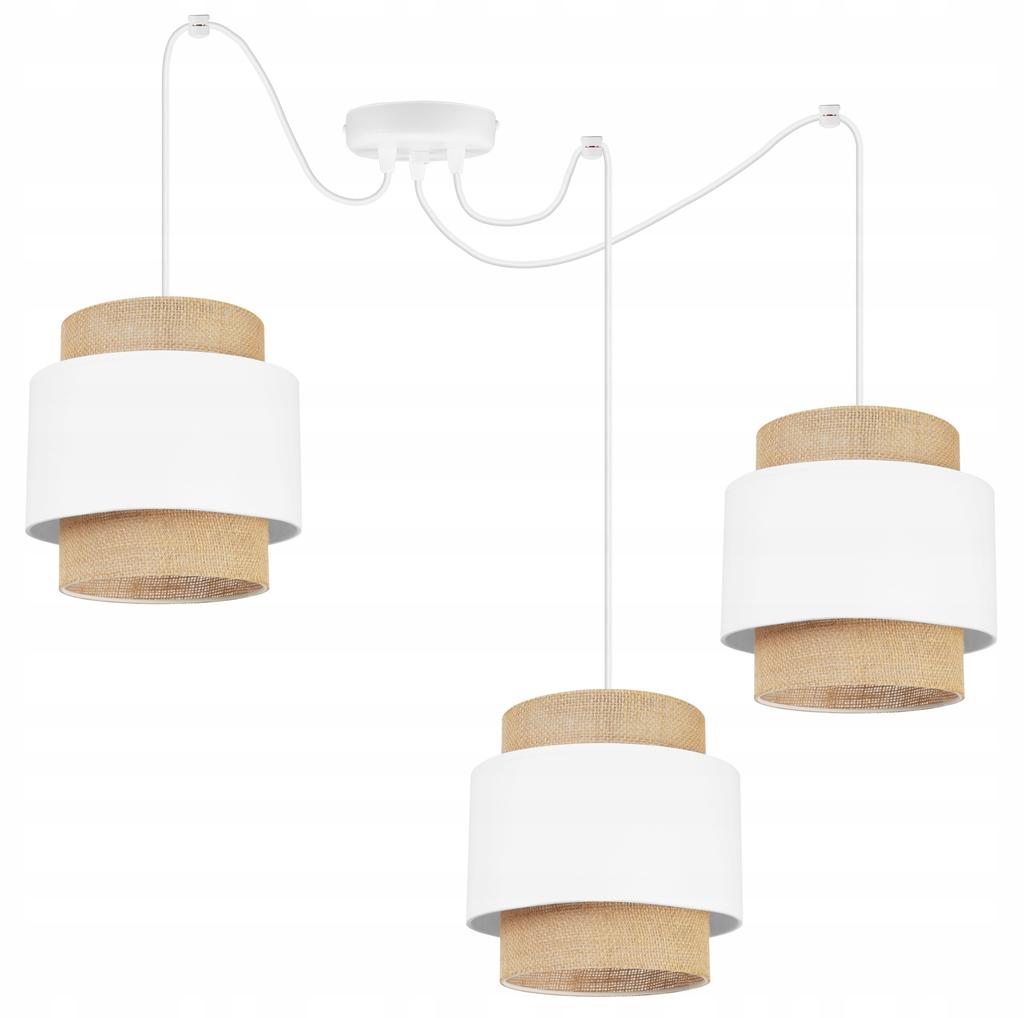 Hanging Lamp, Ceiling Chandelier, Lampshade, Boho Juta