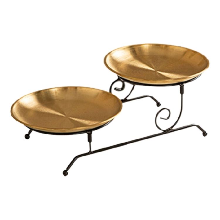 Practical Detachable Dessert Stand for Parties Detachable Fruit Serving Holder Metal Wedding Cake Display Plate