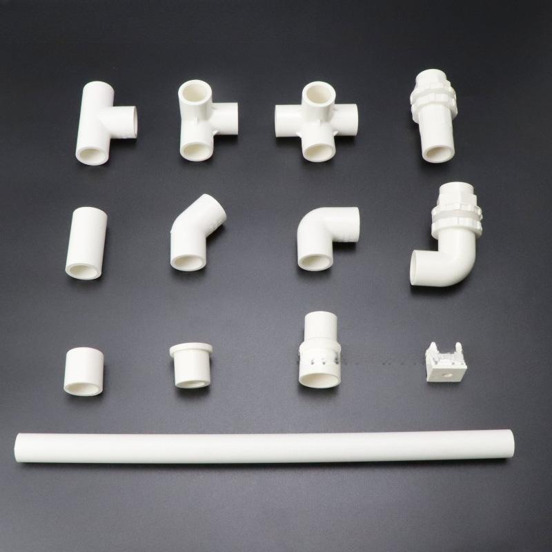 white 16mm Garden PVC Connector Fittings Straight 90 ° Elbow Tee Water Pipe Adapter Aquarium Water Supply 5-Way Joint
