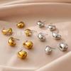 Stainless Steel Water Drop Earrings, Personalized Simple Stud Earrings, Temperament Retro Ear Buckles