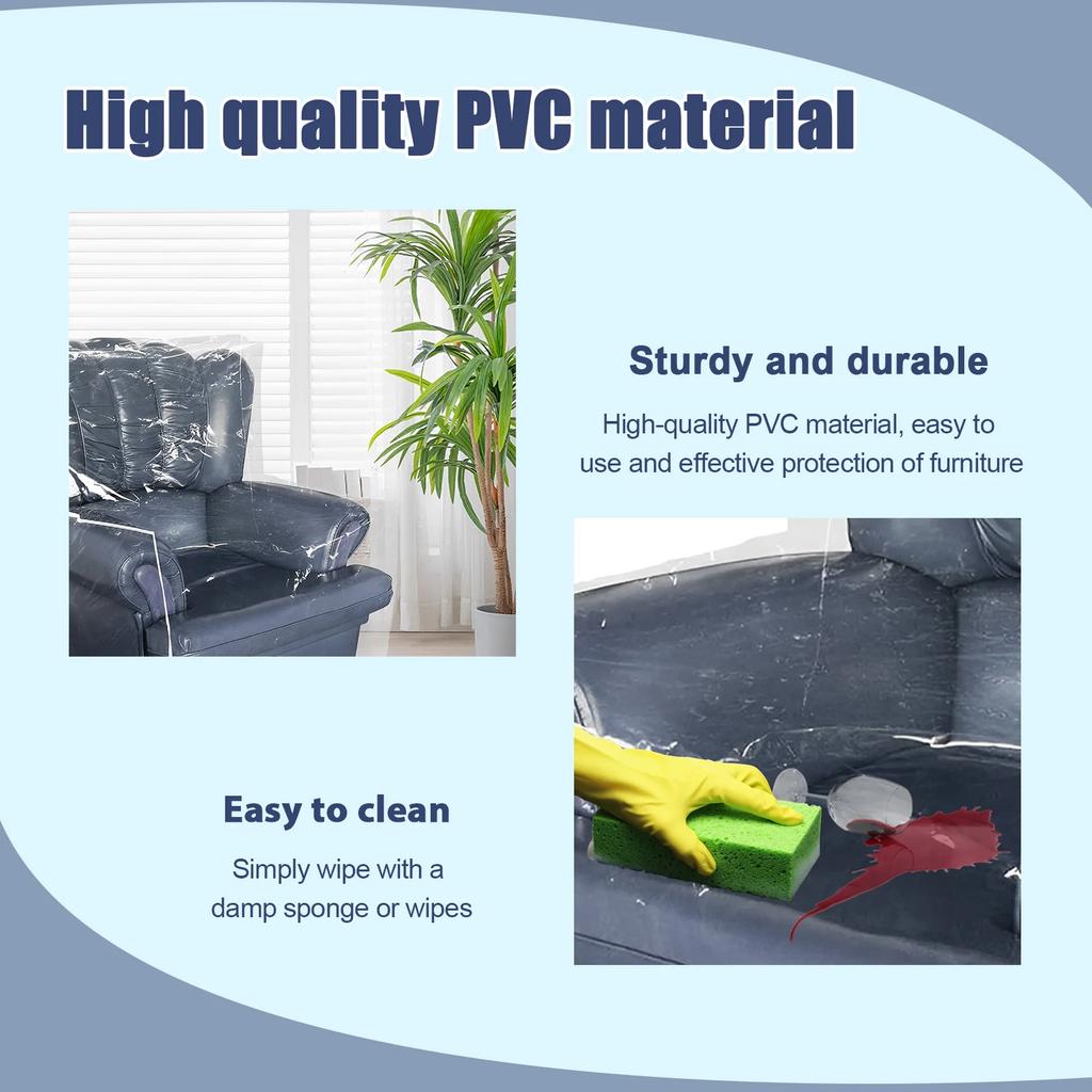 Couch Cover Pets Plastic Armchair Recliner Cover Clear Cat Scratching Protector Waterproof Dustproof Sofa Cover Sofa Protector