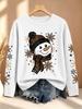 [Christmas] Women's Autumn Clothing Printed Long Sleeve T-Shirt Sports Casual Fashion Daily Versatile Personalized Fashion Style Top