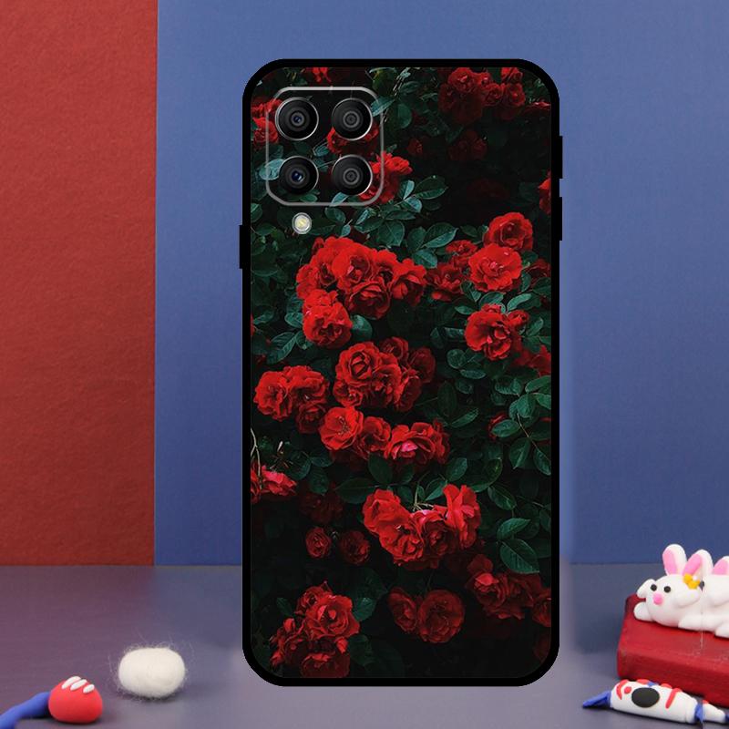 Red Rose Flower For Samsung Galaxy M33 M13 M23 M53 M15 M55 M31 M51 M14 M34 M54 M20 M30s M32 M52 Phone Case