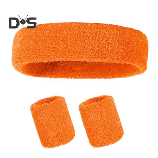 

Набор повязок на голову, спортивная повязка на голову, набор повязок на запястье, махровая ткань, теннисный гимнастический браслет, спортивная повязка на голову для мужчин и женщин оранжевый