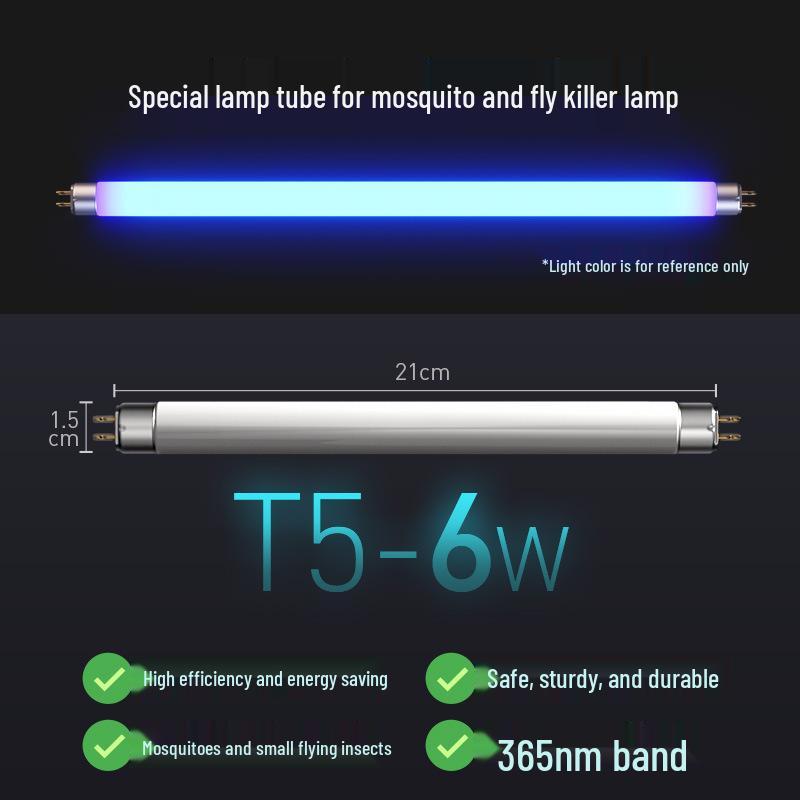 Commercial Fly & Mosquito Killer Lamp with T5-8W/10W Blue-Purple Light Tube & Sticky Trap