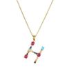 Catena Personalizzata per Clavicola Hip-hop: Collana con Ciondolo Alfabeto in Rame e Zircone