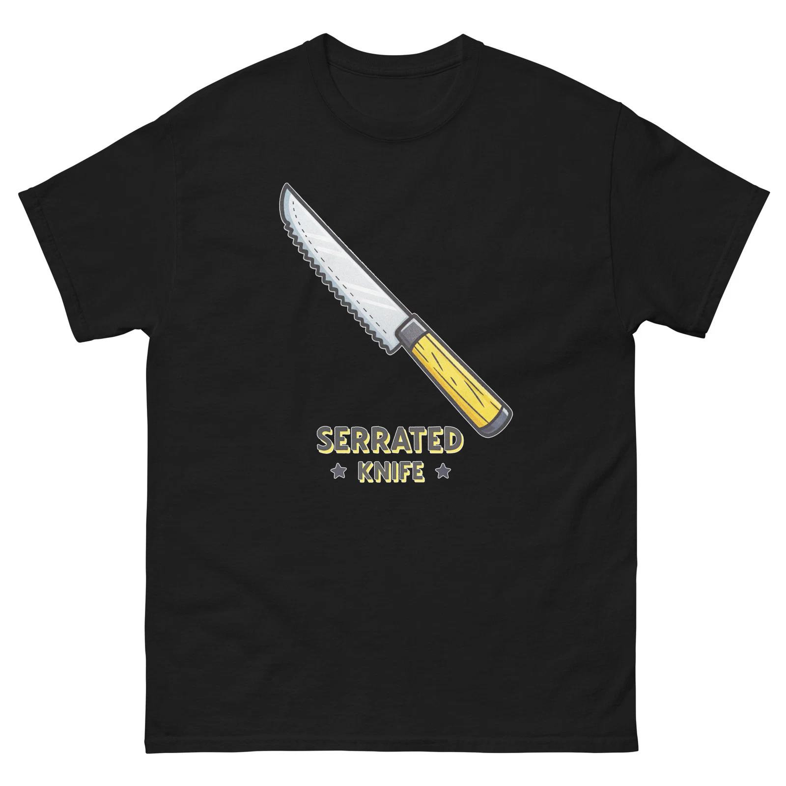 

Serrated Knife Kitchen Home Cooking Culinary Utensil T-Shirt 4XL