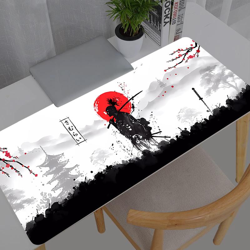 Mouse pad Japanese samurai Computer Laptop Anime Keyboard Mouse Mat Large Mousepad Keyboards Gamers Decoracion Desk Mat