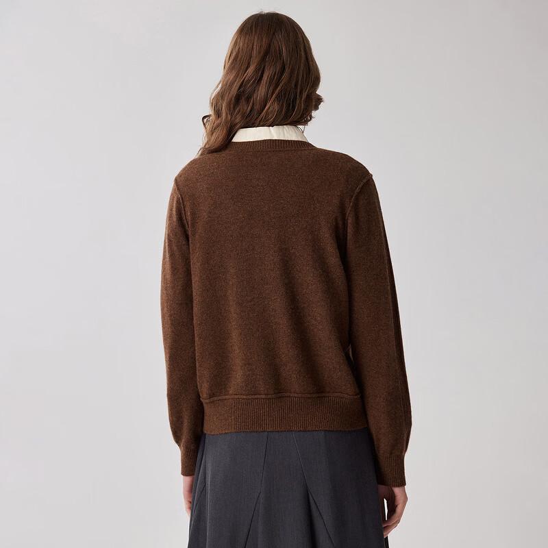 Zhaojun Women's 100% Cashmere Melange Knit Cardigan