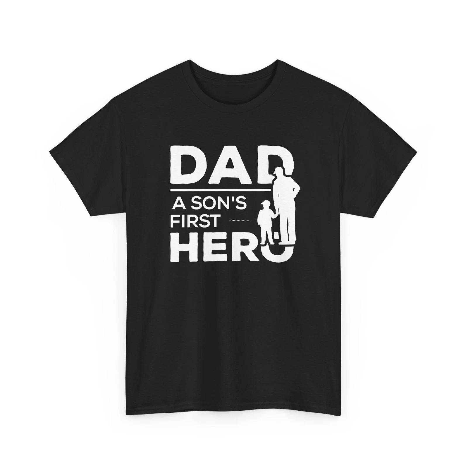 Superhero Comics T-Shirt | Funny Hero Fan Tee | Dad a sons first Hero Shirt L