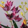 with Leaves Artificial Orchid Flower Branch Artificial Cymbidium Faux Flowers  Wedding Decor