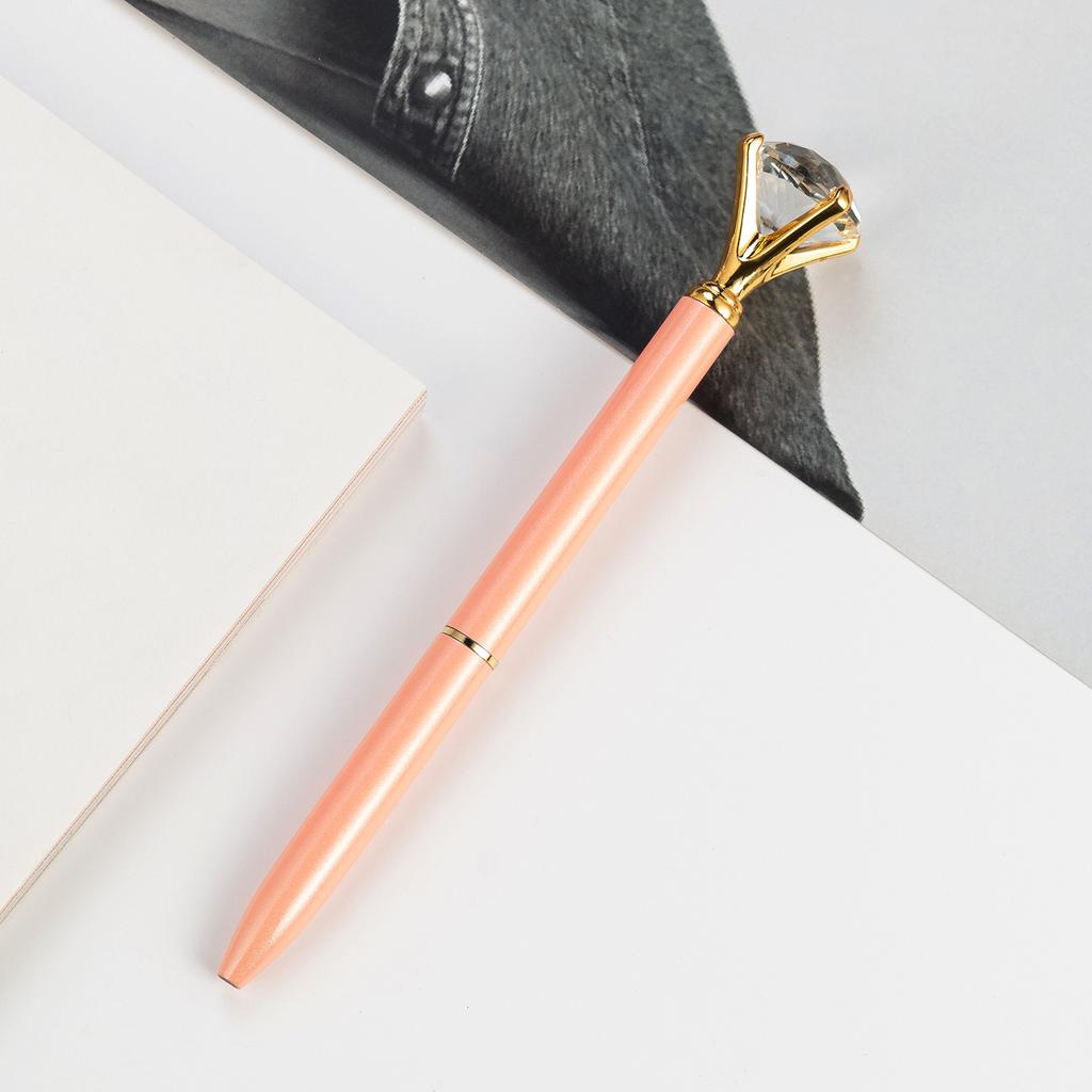 1pcs Upscale Diamond Metal Ballpoint Pens Business Office Gift Pen Creative School Supplies Stationery For Kids Writing Pens