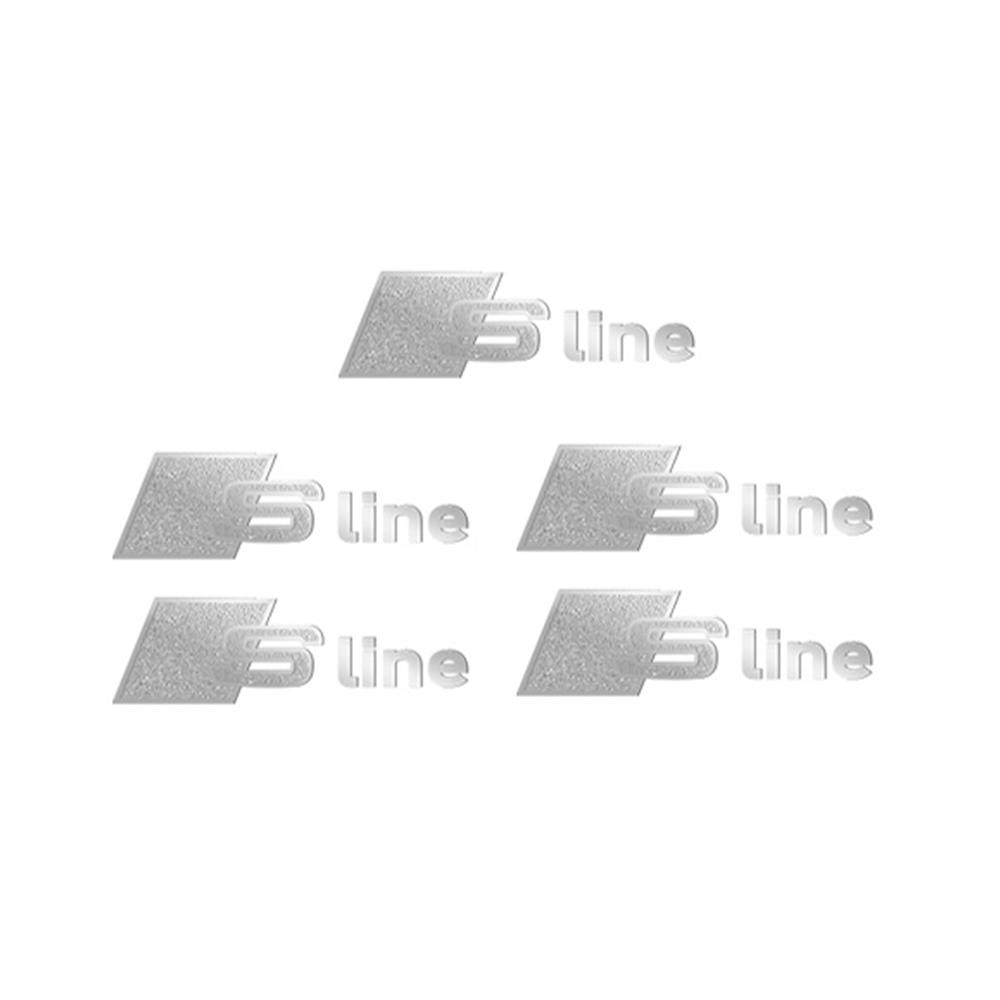2026 2/5/10PCS Car Aluminum Sticker Interior Badge Decal Decoration For S1 SLINE A3 Q5 B9 A2 C6 A4 B8 8P 8V B6 A5 A6 C7 Q7 RS TT Q8 2x