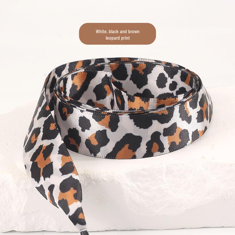 Personalized Leopard Print Satin Shoelaces 2cm - Wide Flat Laces for White Sneakers