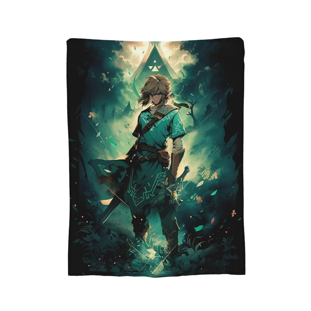 Z-Zeldas Breath Of The Wild Blanket Plush Funny Breathable Throw Blanket for Bed Sofa Decoration,