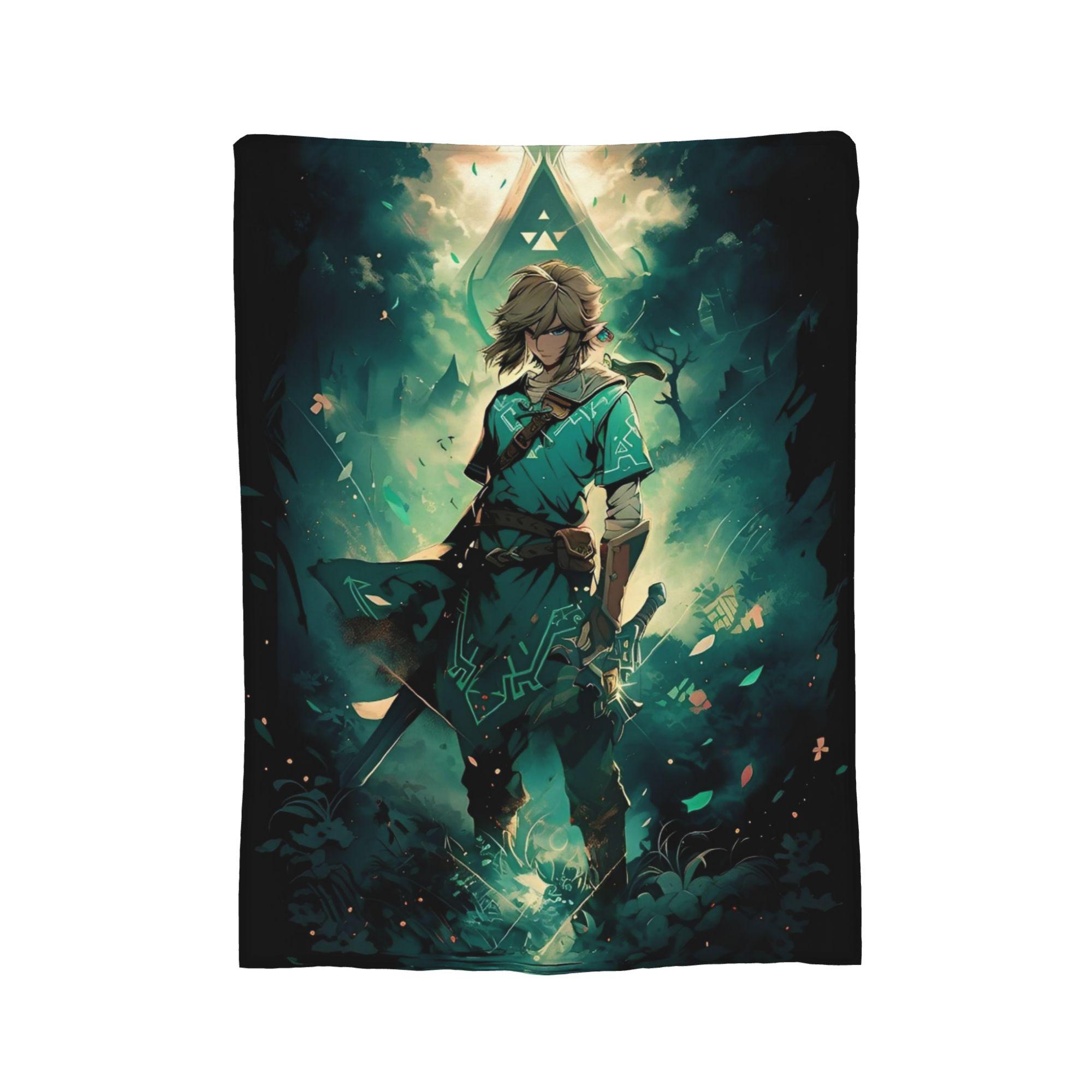

Z-Zeldas Breath Of The Wild Blanket Plush Funny Breathable Throw Blanket for Bed Sofa Decoration, 75x90cm