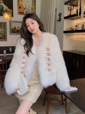 Celebrity Imitation Fox Fur Women's Winter New Short Light Fur Coat