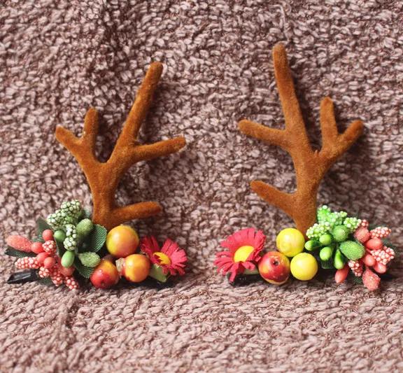 Handmade Brown Simulation Deer Antlers Christmas Decor DIY Cosplay Headband Deer Antlers Simulation Antlers Accessories