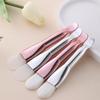 Chrome Handle Silicone Face Mask Brush Soft Hair Foundation Applicator  Skincare Products