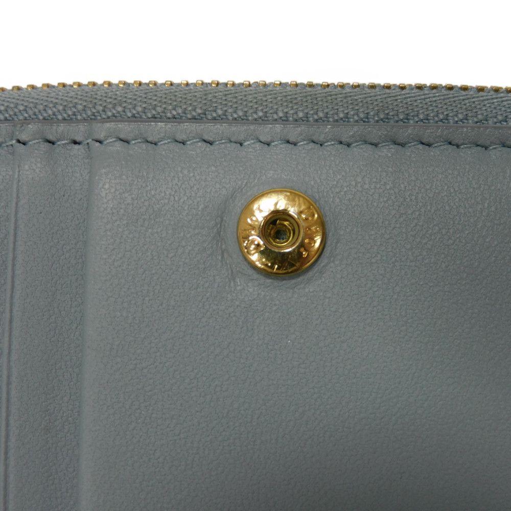 Used Caro Scarlet Wallet (S5032UWHC_M81B) 7941 Current CD Logo Stitched Bifold Cannage Cloud Blue (10656) from Japan