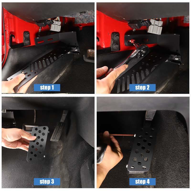 Pedal Acelerador Pedal Reposapiés Izquierdo Para Jeep Wrangler JK 2007-2017 Accesorios Interiores del Coche