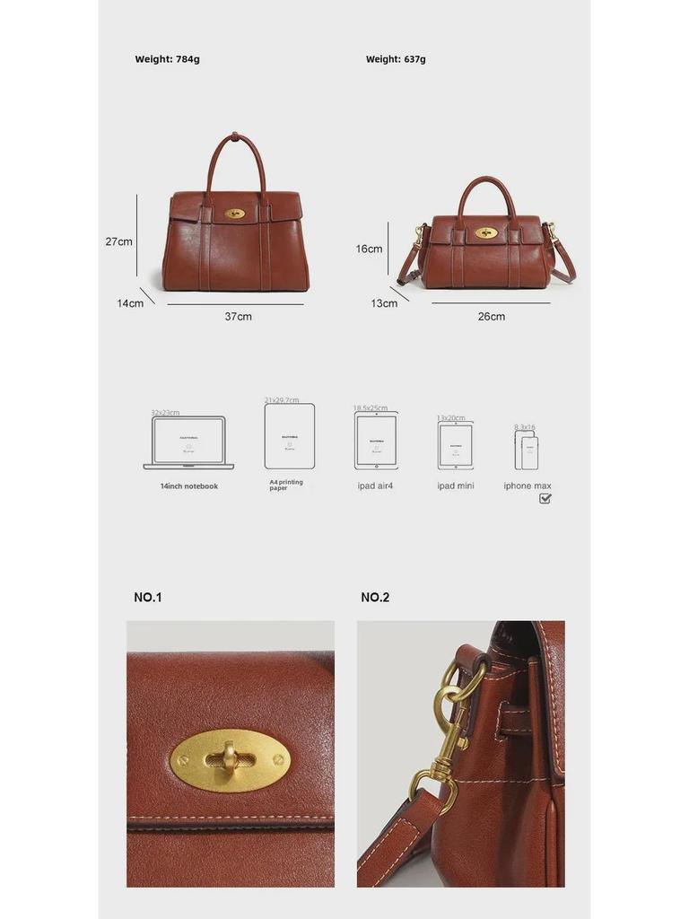 2024 Hochwertige Pendlertasche aus weichem Leder – Großes Fassungsvermögen, gewachstes Finish, vielseitiges Hand- und Crossbody-Design