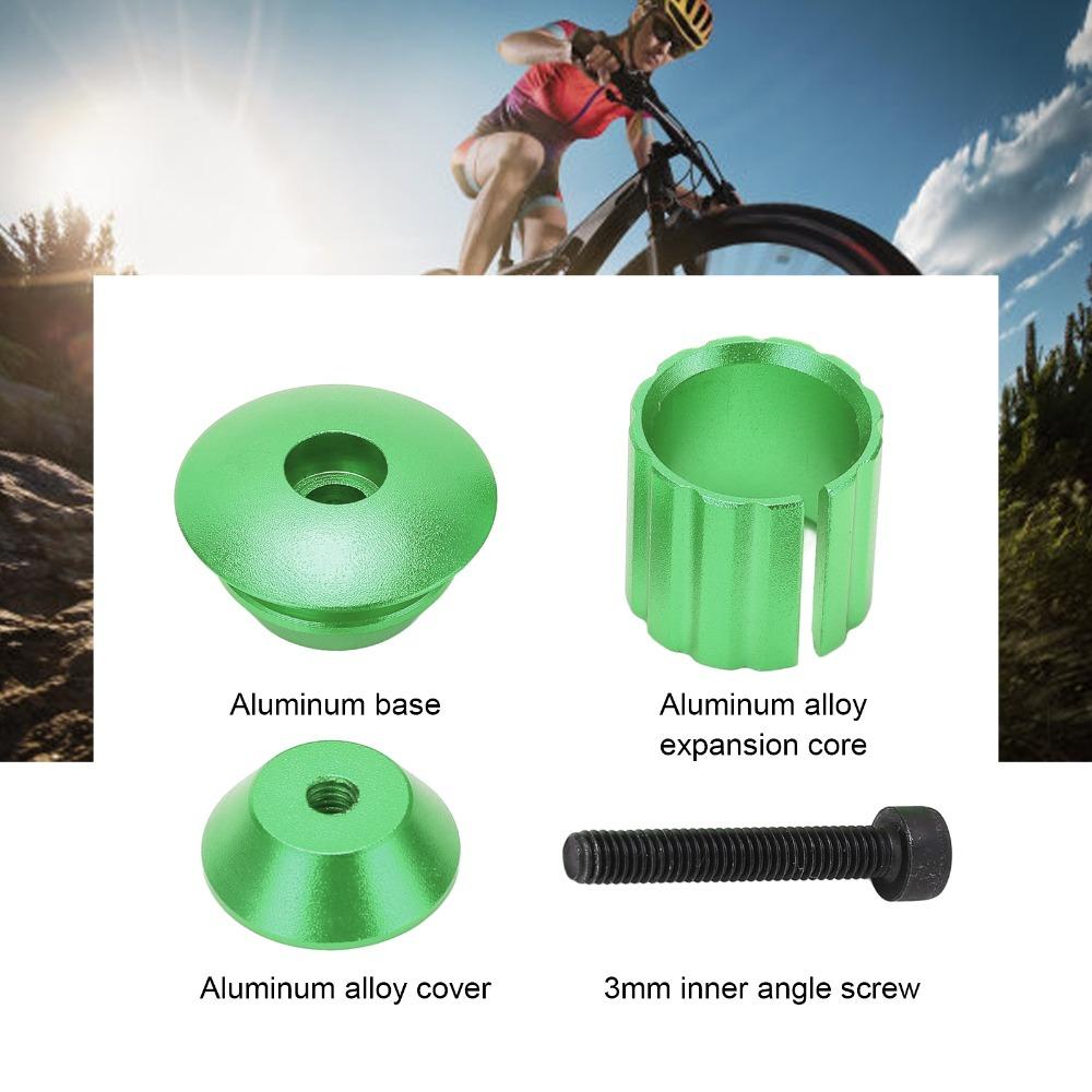 1 Pair Aluminum Material Bike Expansion Bar Plug Bike Handle Grip End Caps  Bike Accessories