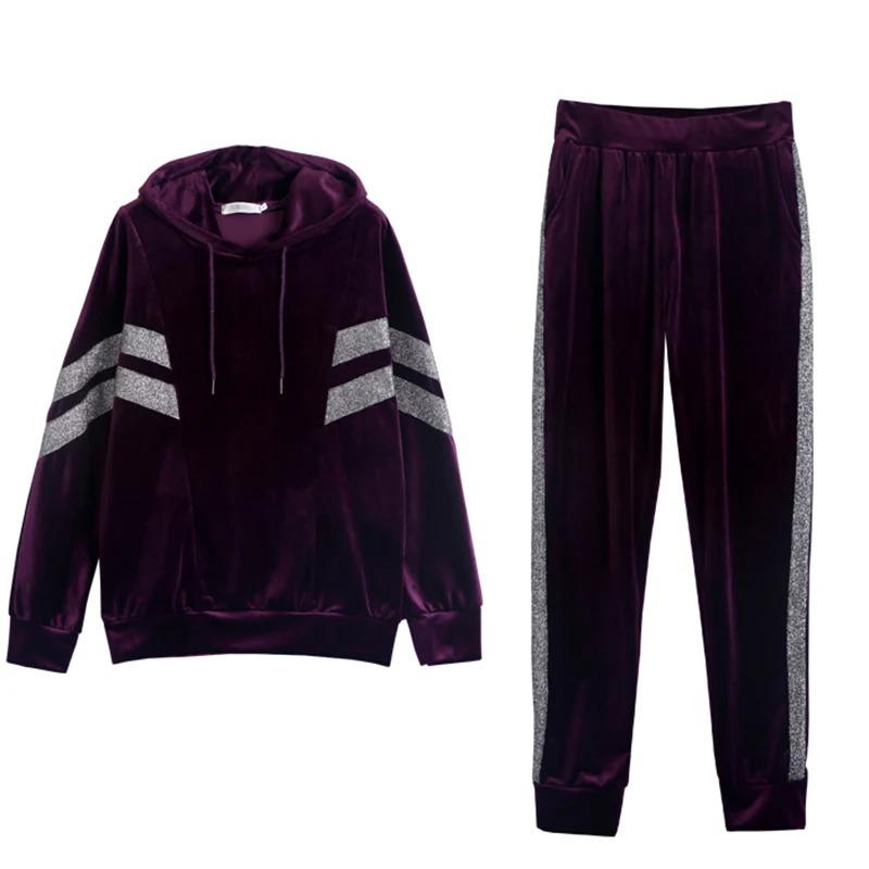 Sudadera Ropa de Primavera Otoño Conjuntos de Ropa de Moda Conjunto Coreano para Estar en Casa Conjunto de Dos Piezas para Mujer Top y Pantalón