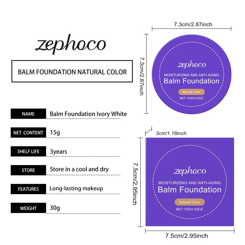 Natural-Colored Moisturizing Foundation Cream Coverage Makeup Base Foundation Waterproof Long Wearing Concealer Makeup