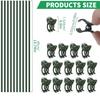 Green Bendable Plant Stake For Garden Flowers Vegetables Regulable Support Rod High Strength Plastic Easy Installation