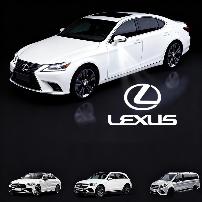 For Lexus LS LC RZ IS350 CT200h GX460 LX570 RX500h NX300 LM ES300 2Pcs Wireless LED Car Door Welcome Logo Projector Accessories