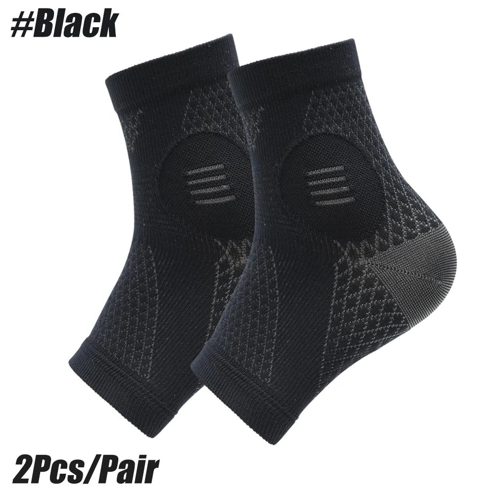 1Pair Neuropathy Socks Ankle Protector Anti Fatigue Compression Foot Sleeve Brace Support Socks Exercise Sports Protective Gear M чёрный