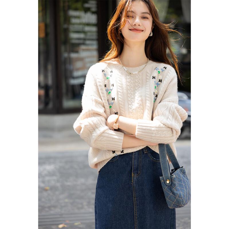 Mocana Women's Jacquard 100% Wool Sweater