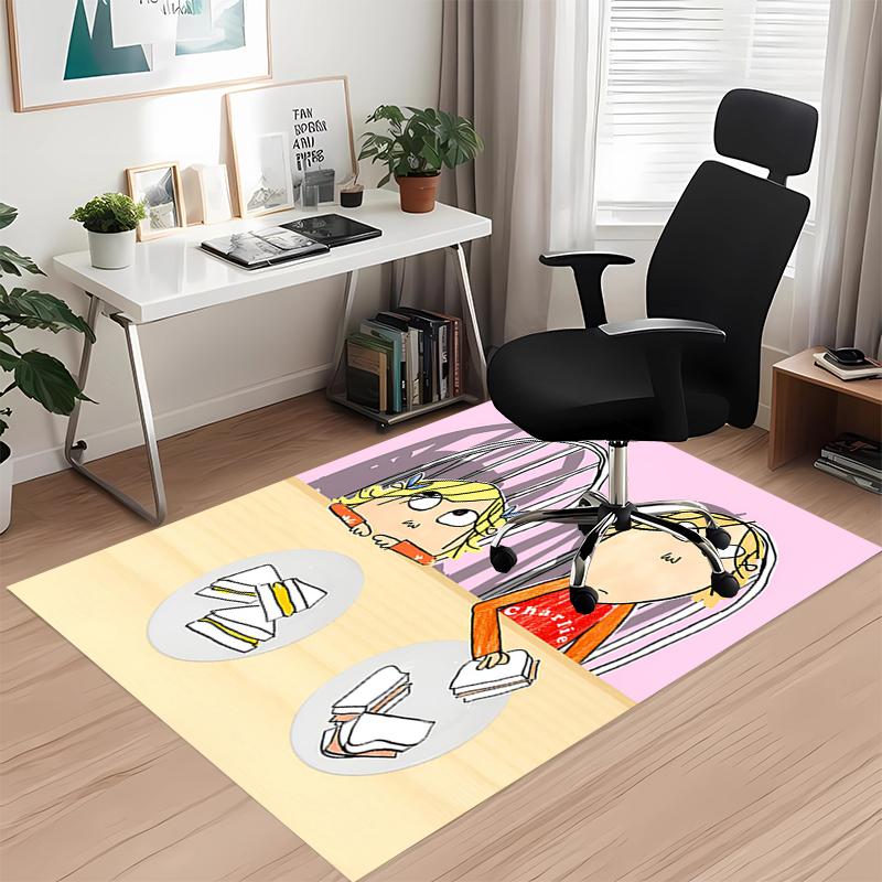 Charlie und Lola Teppich für Bürostuhl Wohnzimmer Schlafzimmer Küche Dekor Geschenke