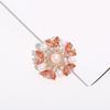 Elegant Crystal Pearl Flower Brooch For Women Vintage Rhinestone Scarf Pin Multi Purpose Jewelry Gift