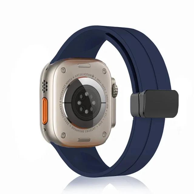 Curea Magnetică din Silicon Pentru Apple watch band 44mm 45mm 49mm 40mm 41mm 42mm 38mm correa Brățară iWatch Seria 7 8 se 6 9 ultra 2